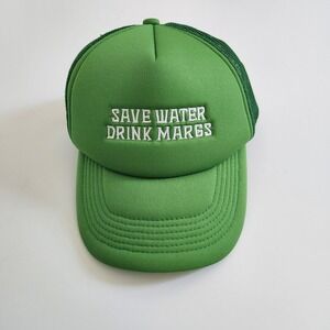 Save Water Drink Margs Green Foam Trucker Hat Snapback Mesh Cap